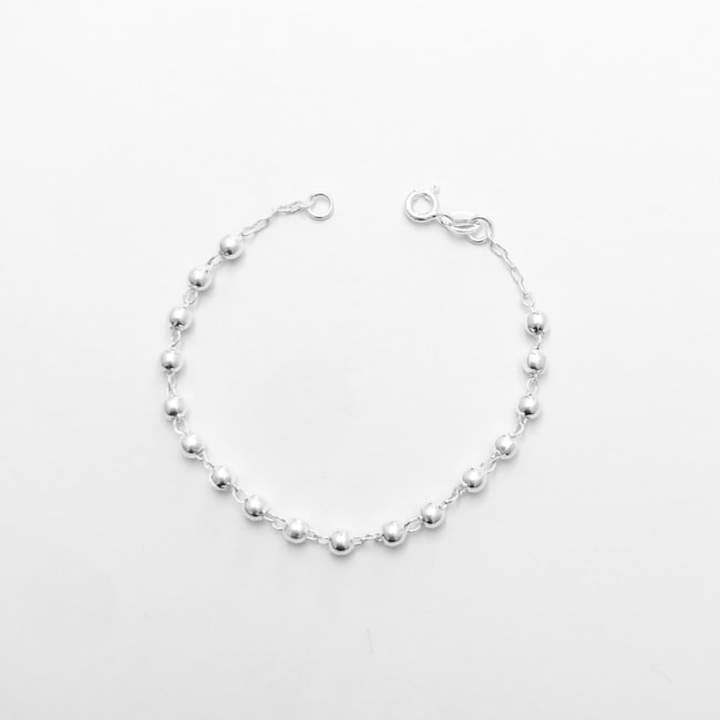 Pulseira de Bola 3 mm Infantil - 15cm