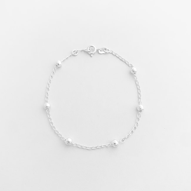 Pulseira de Bolas- 18,5cm