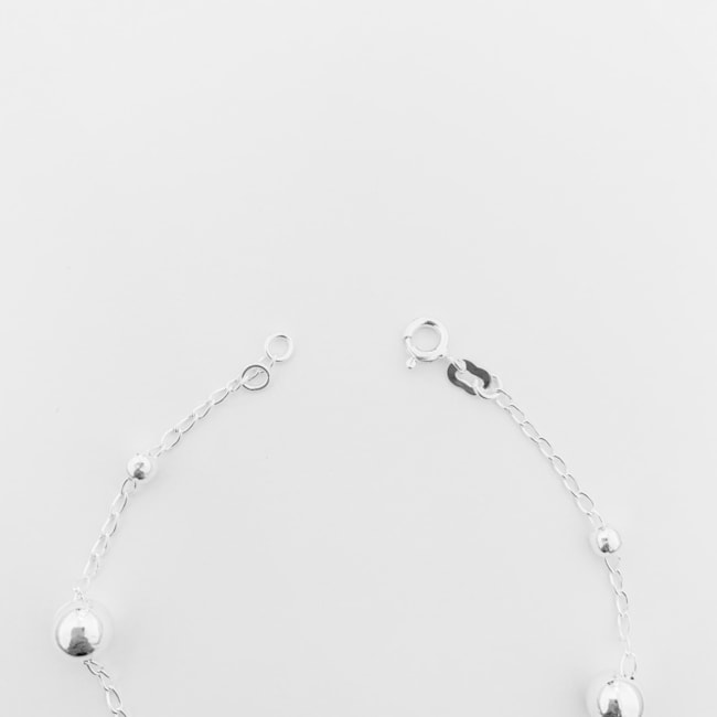 Pulseira de Bolas Alternadas - 19,5cm