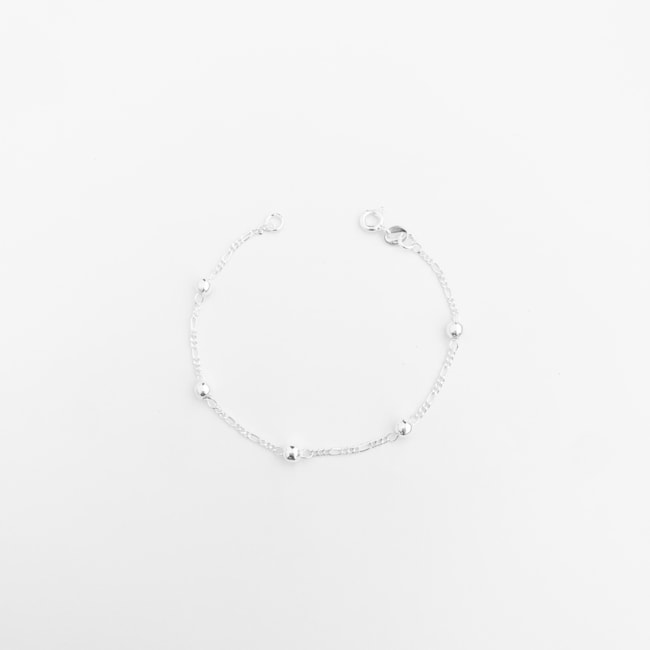 Pulseira de Bolas Intercaladas - 18,5cm