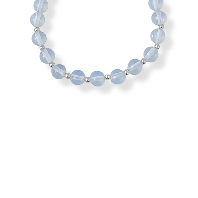 Pulseira de Bolas Opala artificial - 16cm 