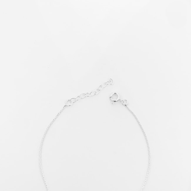 Pulseira de Bolinhas com Fio de Prata – 17cm