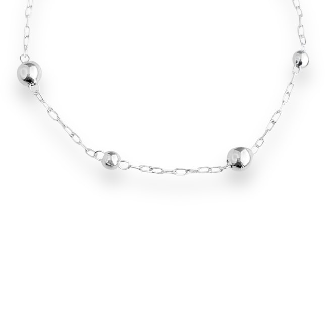 Pulseira de Bolinhas com Tamanhos Intercalados - 19cm