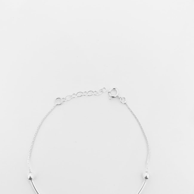 Pulseira de Bolinhas com Tubos – 17cm 