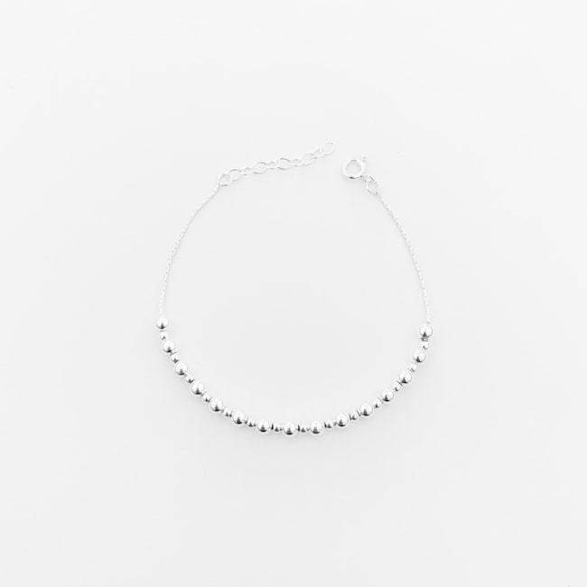Pulseira de Bolinhas Interlacadas - 17,5cm