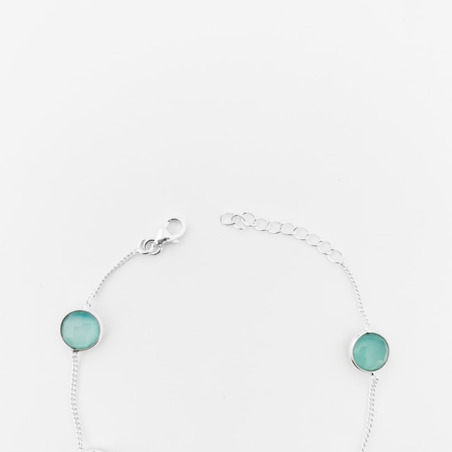 Pulseira de Calcedônia Redonda - 19cm