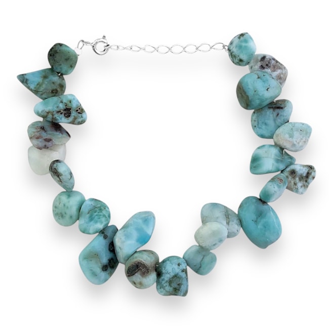 Pulseira de Cascalho Larimar - 16cm