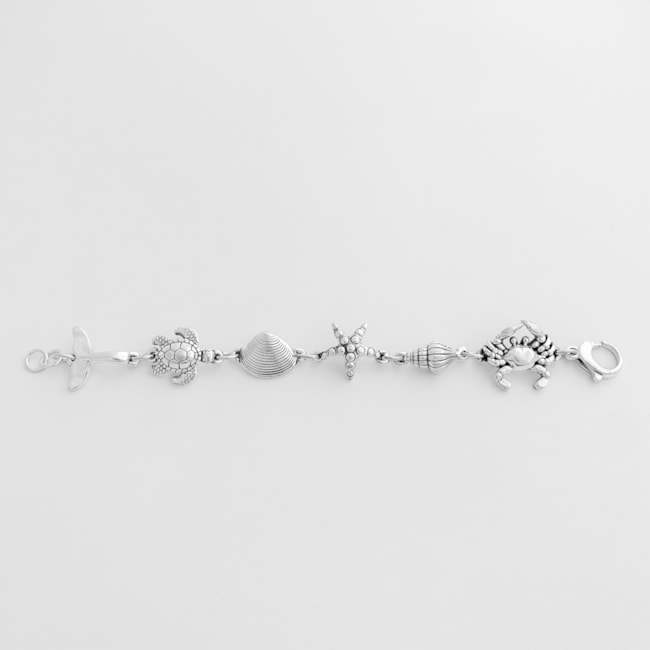 Pulseira de Eletroformação com Elementos Marinhos - 18cm