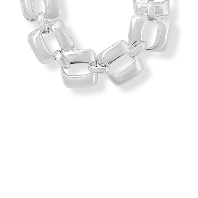 Pulseira de Eletroformação com Elos Quadrados - 22cm
