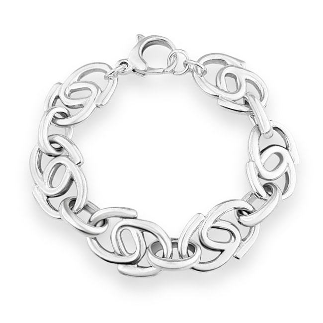 Pulseira de Elo Piastrine em Eletroformação - 19cm