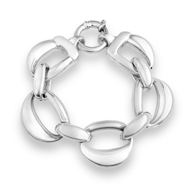 Pulseira de Elos com Fecho Boia em Eletroformação - 21,5cm