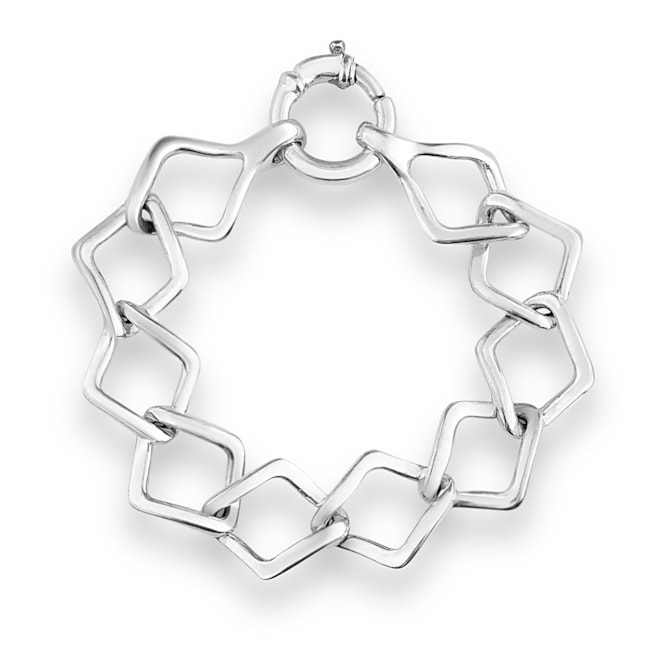 Pulseira de Elos com Fecho Boia em Eletroformação - 21cm