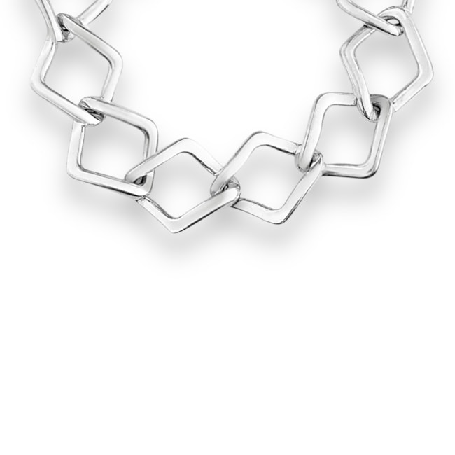 Pulseira de Elos com Fecho Boia em Eletroformação - 21cm