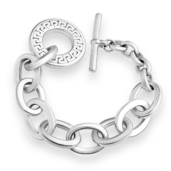 Pulseira de Elos com Fecho Palito em Eletroformação - 22cm