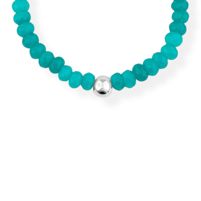 Pulseira de Jade Amazonita - 16cm