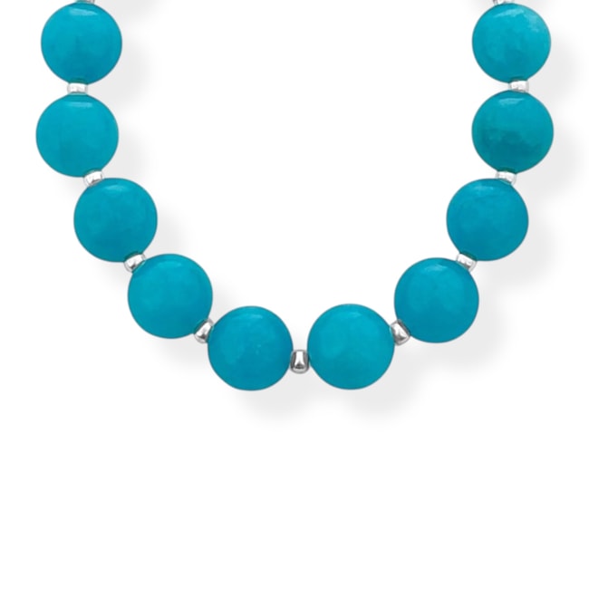 Pulseira de Jade Amazonita - 16cm