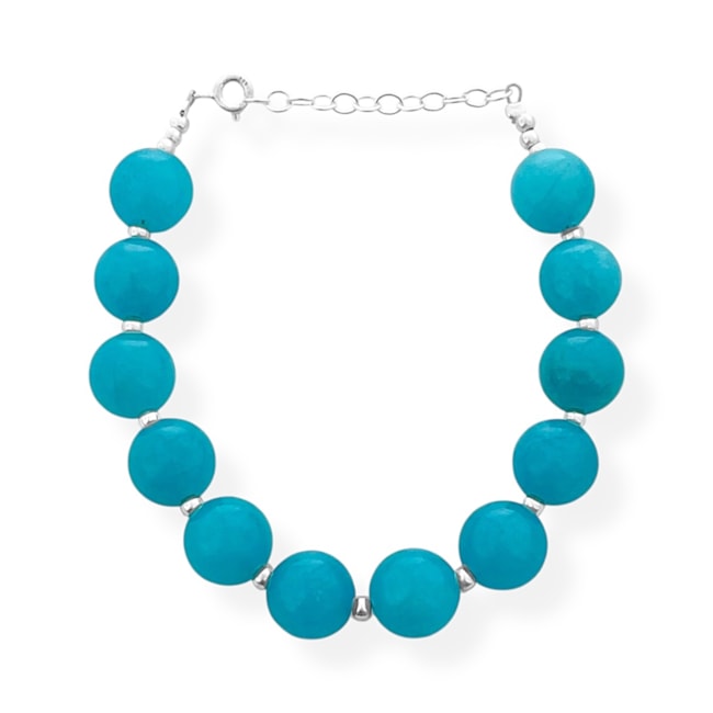 Pulseira de Jade Amazonita - 16cm
