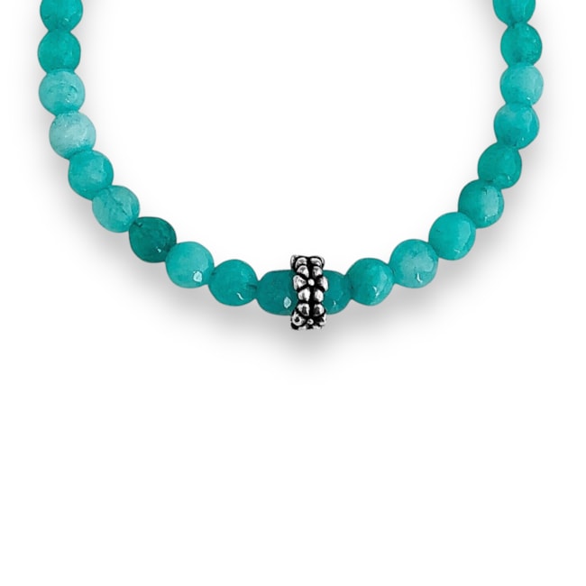 Pulseira de Jade Amazonita - 16cm