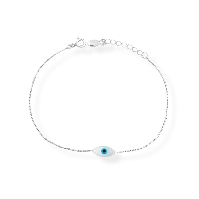 Pulseira de Olho Grego em MadrePérola Navete - 16cm