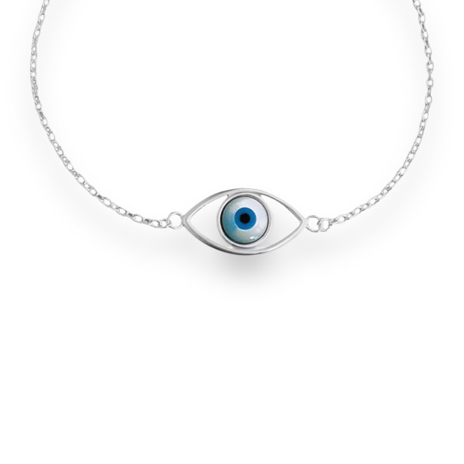 Pulseira de Olho Grego Vazada - 15,5cm
