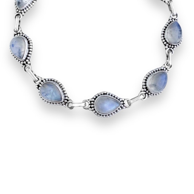 Pulseira de Pedra da Lua em Gota