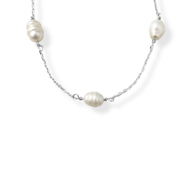 Pulseira de Pérola Arroz - 16cm 