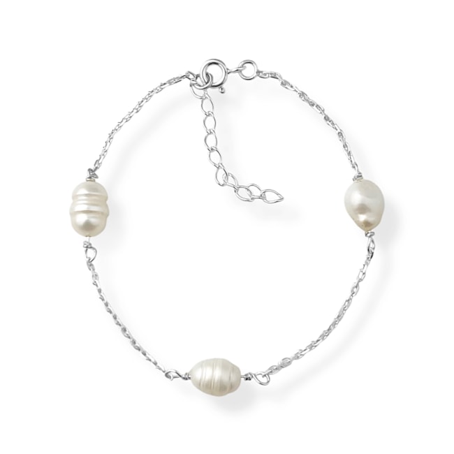Pulseira de Pérola Arroz - 16cm 