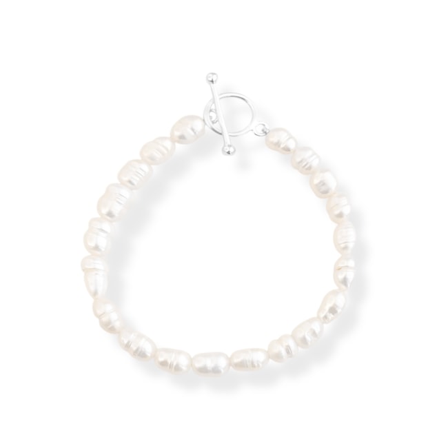 Pulseira de Pérola Arroz - 18cm