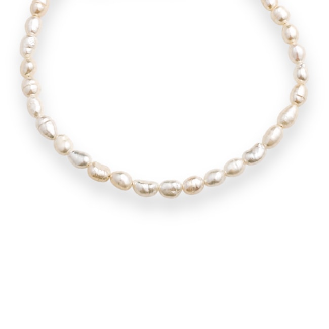 Pulseira de Pérolas Arroz - 17cm
