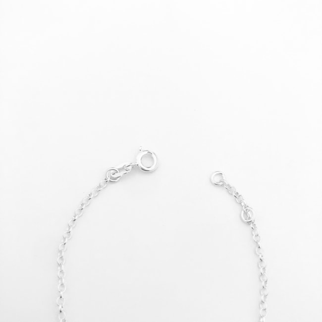 Pulseira de Plaquinha com Zircônias - 15cm