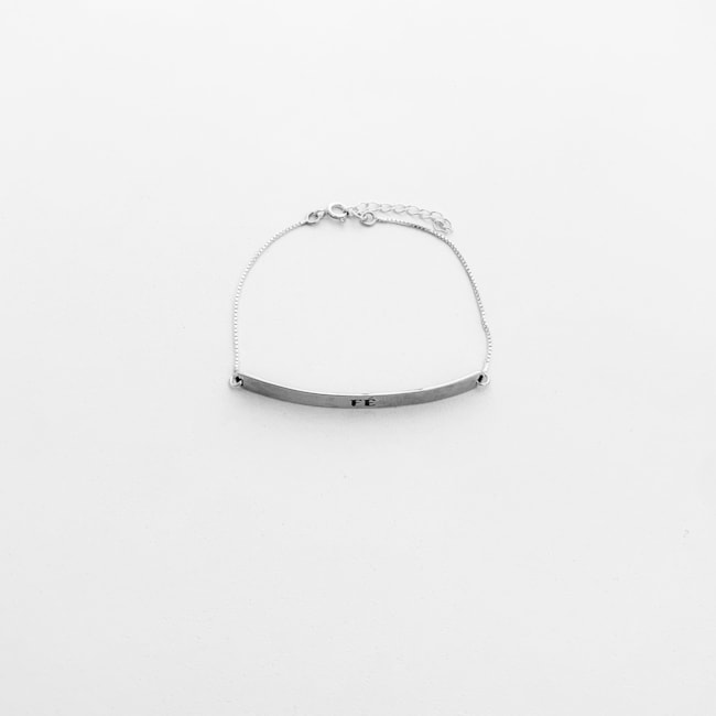 Pulseira de Plaquinha "Fé" - 19cm
