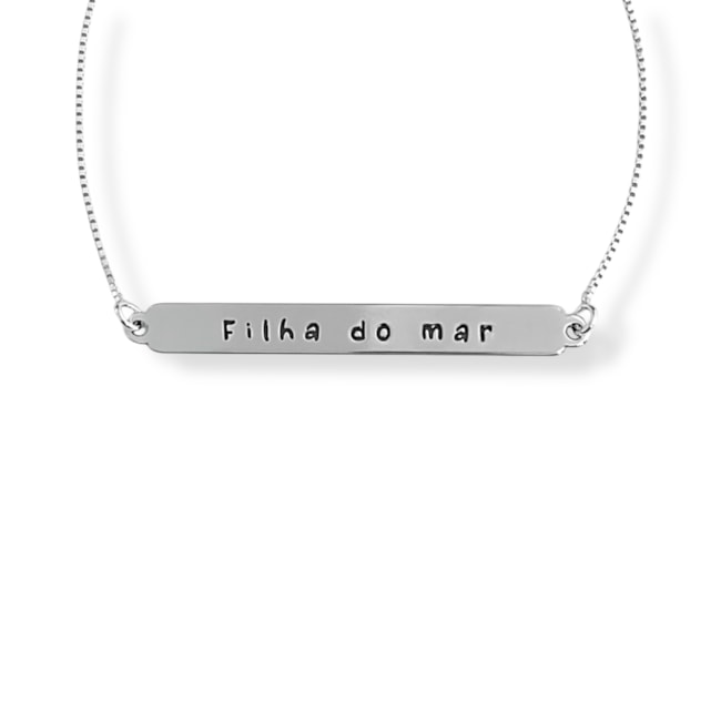 Pulseira de Plaquinha "Filha do Mar" - 16cm