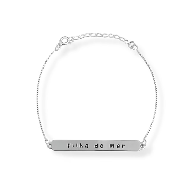 Pulseira de Plaquinha "Filha do Mar" - 16cm