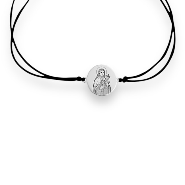 Pulseira de Santa Teresinha com Fio Acetinado