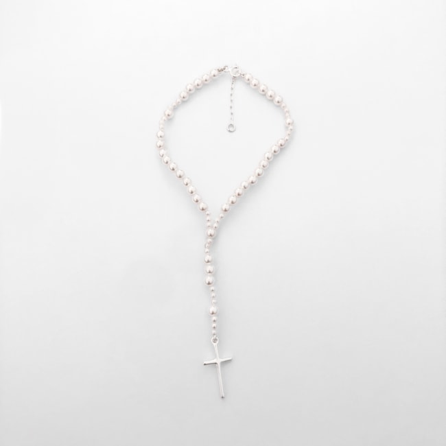 Pulseira de Terço com Pérola