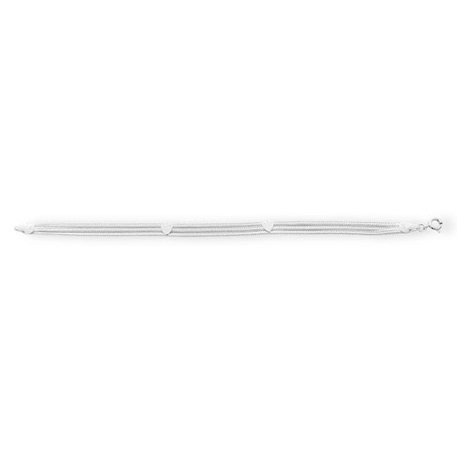 Pulseira de Três Fios com Coração - 18 cm