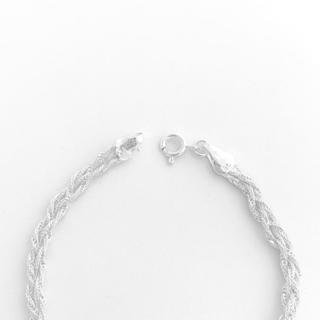 Pulseira de Três Fios Trançado - 18cm
