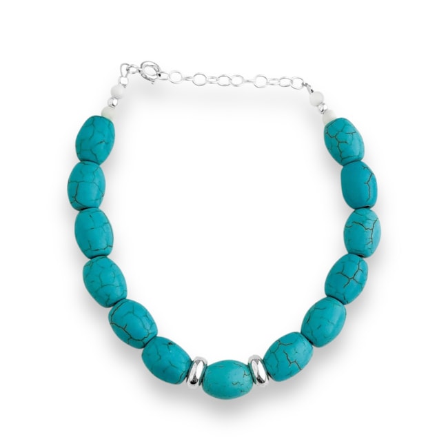 Pulseira de Turquesa - 17cm