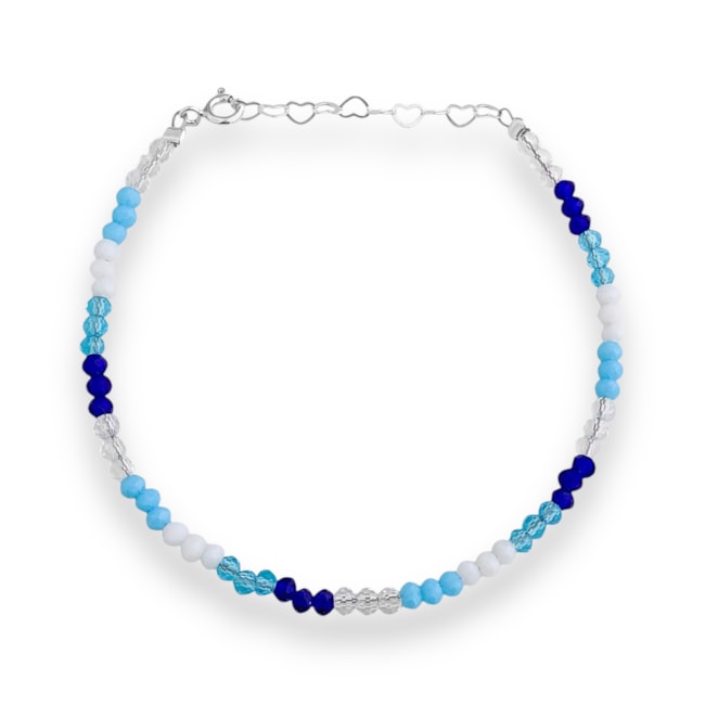 Pulseira de Zircônia Cristal Cinco Tons - 16cm