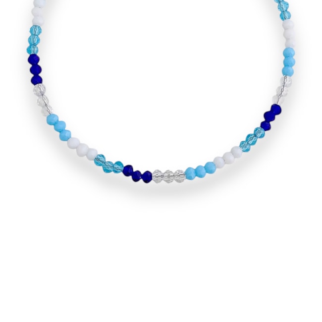 Pulseira de Zircônia Cristal Cinco Tons - 16cm