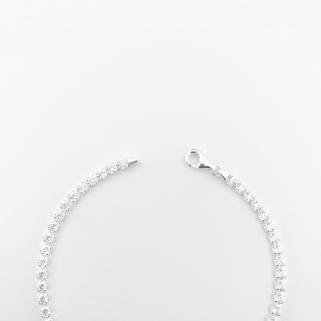 Pulseira de Zircônias Redondas - 18,5cm