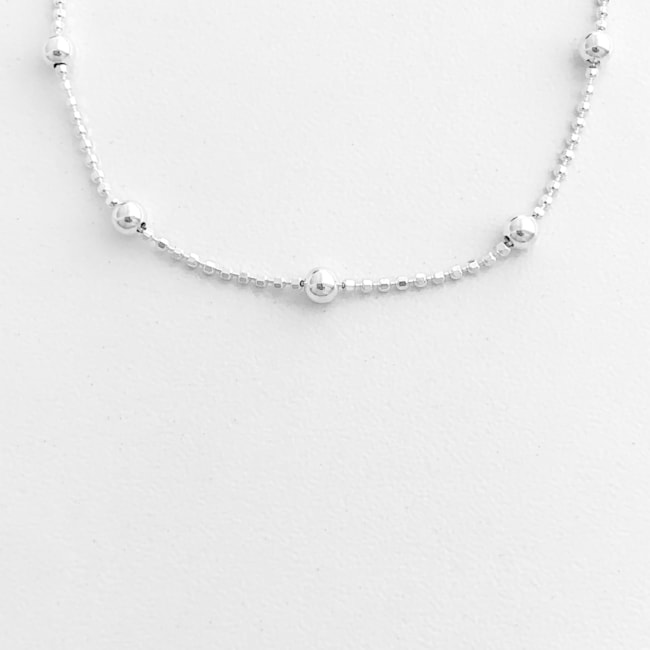 Pulseira Diamantada com Bolinhas - 19cm