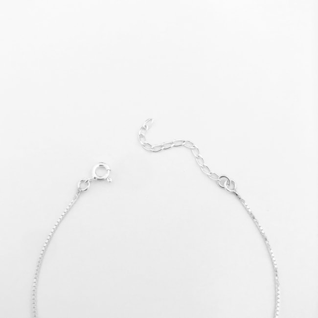 Pulseira "Elo Forte" com Pingente de Coração - 16cm
