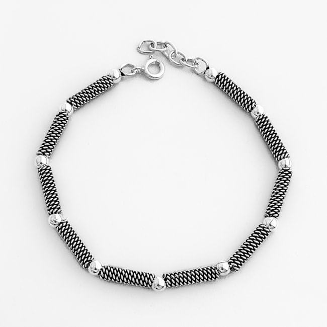 Pulseira em Espiral com Bolinhas - 18cm