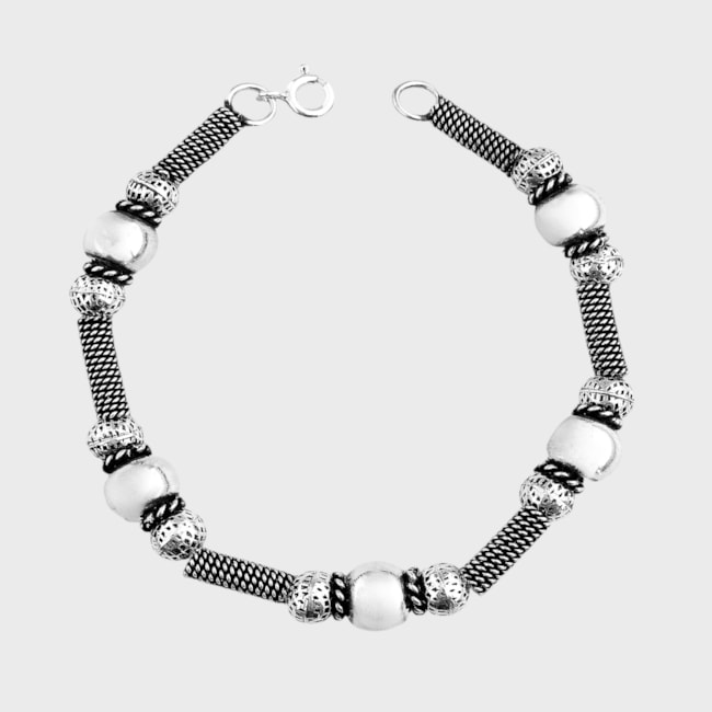 Pulseira em Espiral com Bolinhas - 18cm