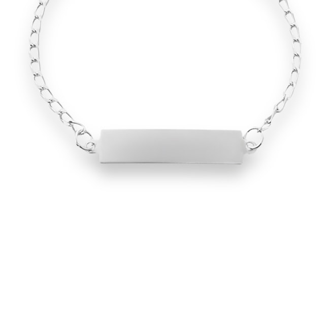 Pulseira Infantil com Plaquinha - 14,5cm