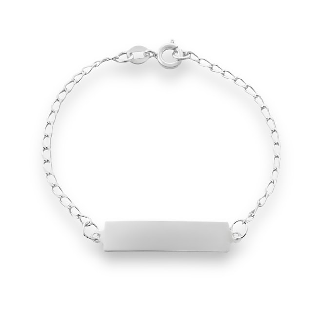 Pulseira Infantil com Plaquinha - 14,5cm