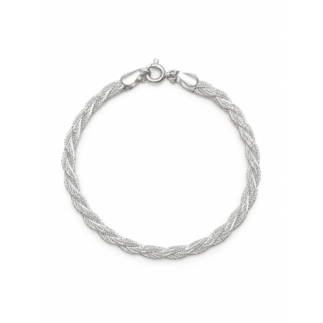 PULSEIRA LAMINADA COM MALHAS ENTRELAÇADAS - 18CM