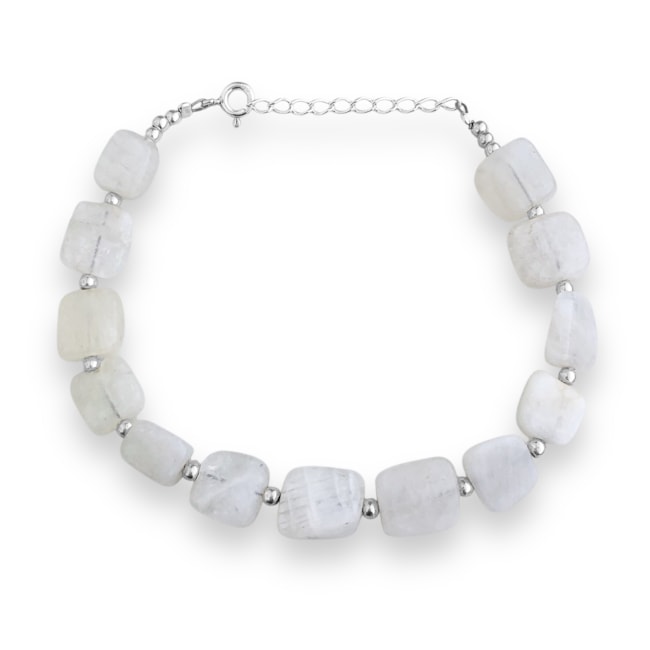 Pulseira Pedra da Lua Rolada - 16cm 