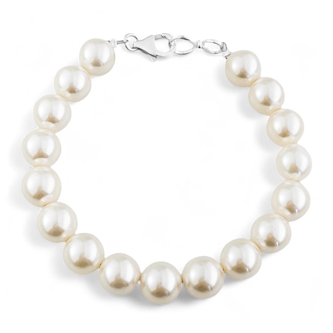 Pulseira Pérola Shell com Fecho Pêra - 17cm